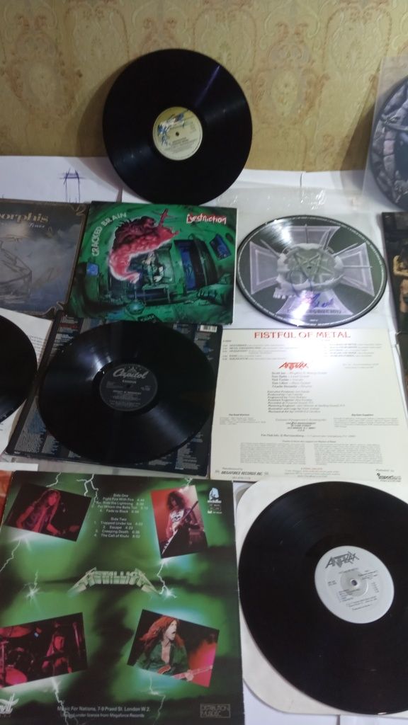 Cannibal Corpse Metallica Slayer Kreator пластинки оригинал автографы