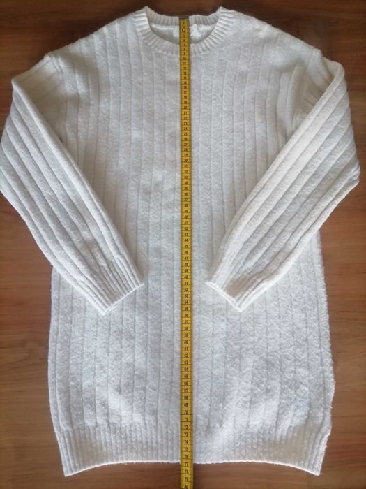 Sukienka dzianinowa H&M rozm 152 ecru