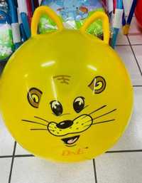 М'яч для фітнесу дитячий з вушками жовтий мяч для для фитнеса детский