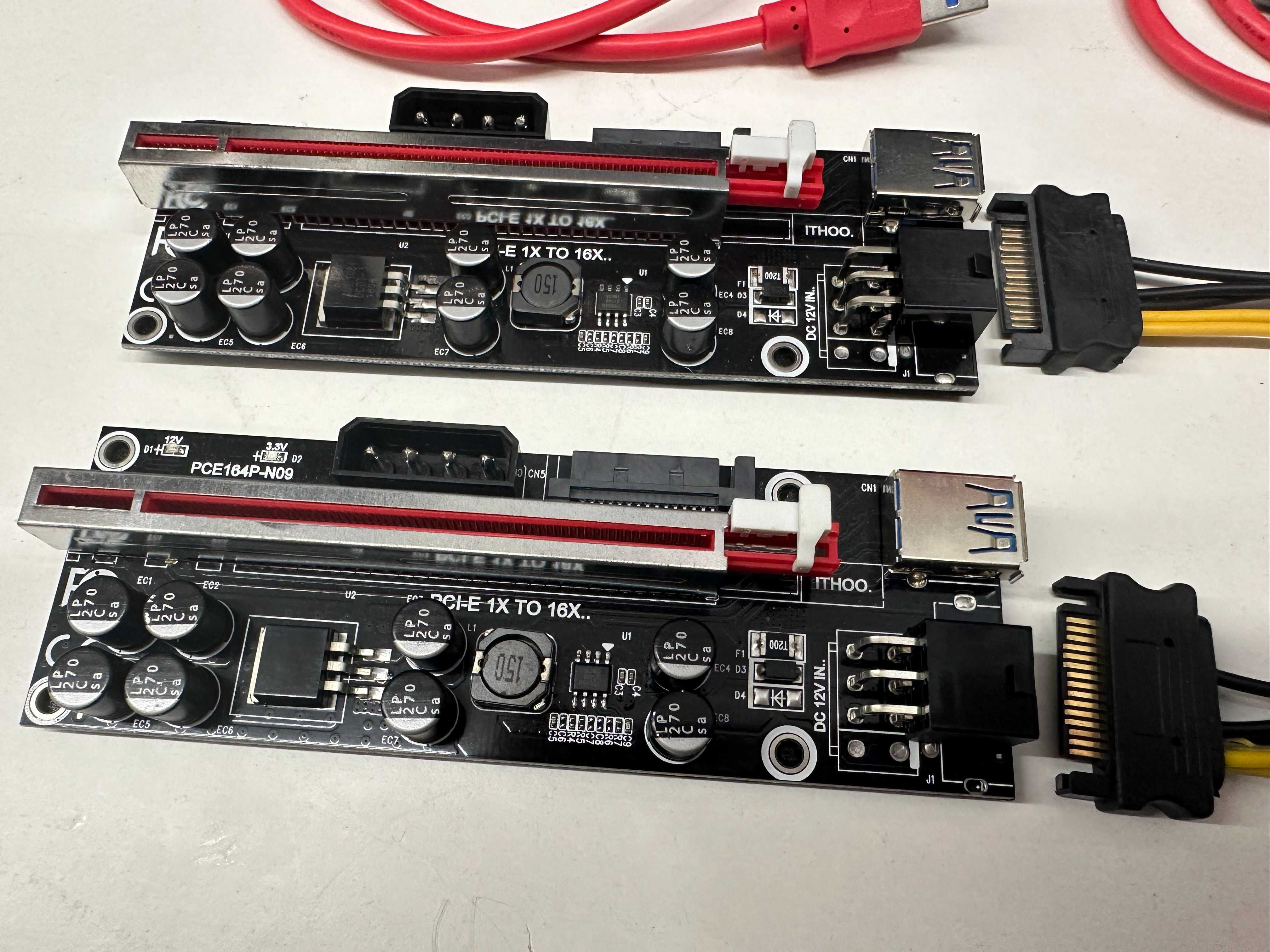 Riser PCI-E 1x16x USB3.0 SATA 6-PIN X 2szt