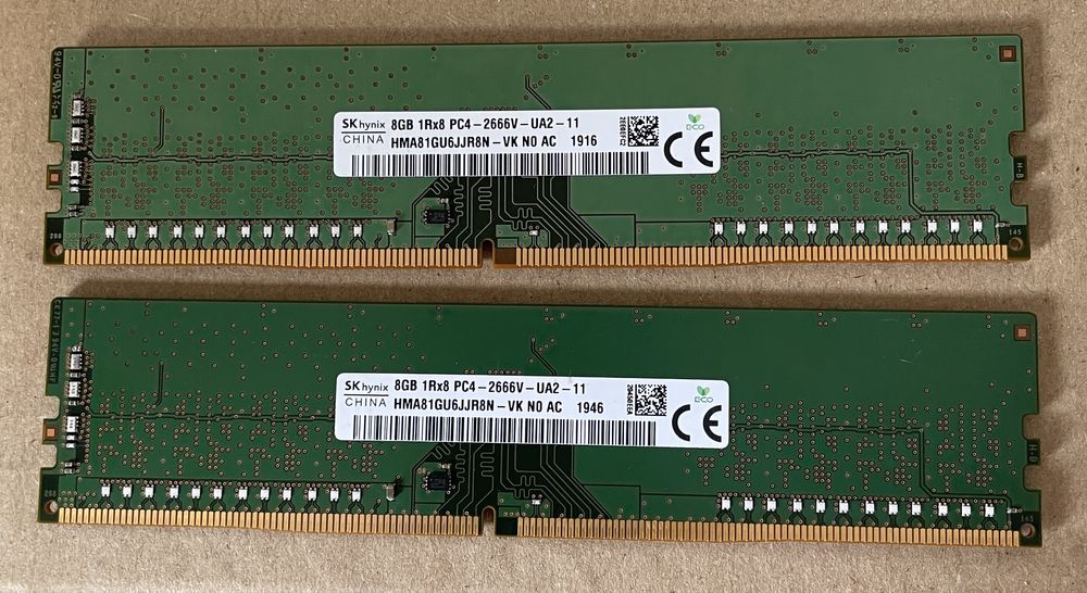 Pamięć RAM Hynix 2x8GB 1Rx8 DDR4-2666U 2666MHz HMA81GU6JJR8N