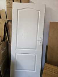 Skrzydlo drzwi pol skone białe lakierowane prawe 84,5 cm