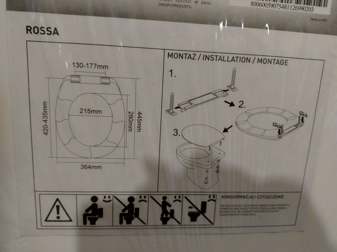 Deska WC sedesowa nowa kerra rossa