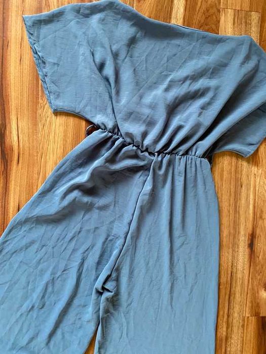 42 40 kombinezon dlugi grafit szary xxl +size dzwony szerokie nogawki