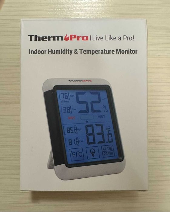 Цифровий термогігрометр ThermoPro TP55 (температура і вологість)