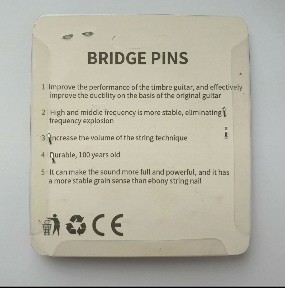 Piny do gitary akustycznej z mosiądzu bridge pins mostek gitarowy