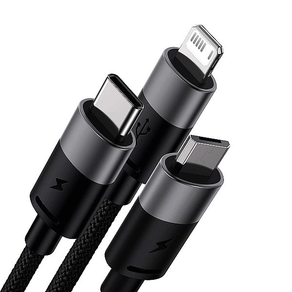 Kabel 3w1 USB - micro USB / Lightning / USB C 3.5A 1.2m Baseus StarSpe