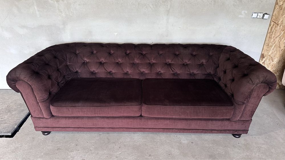 Piękna kanapa Chesterfield 3 osobowa sofa DOWÓZ WYSYŁKA