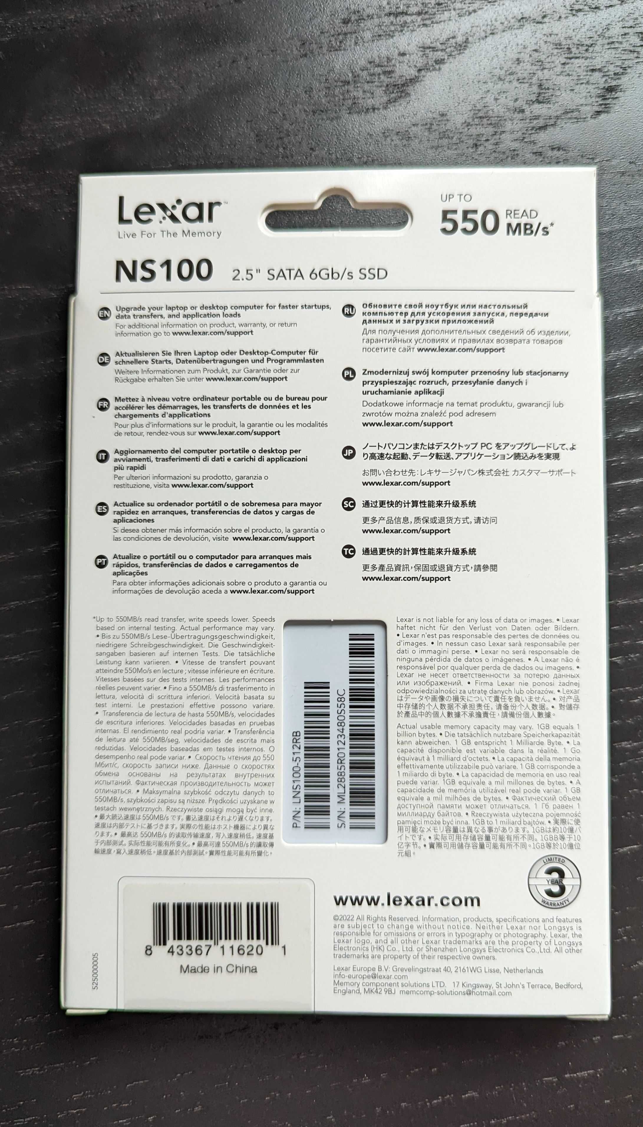 Lexar NS100 512GB SSD