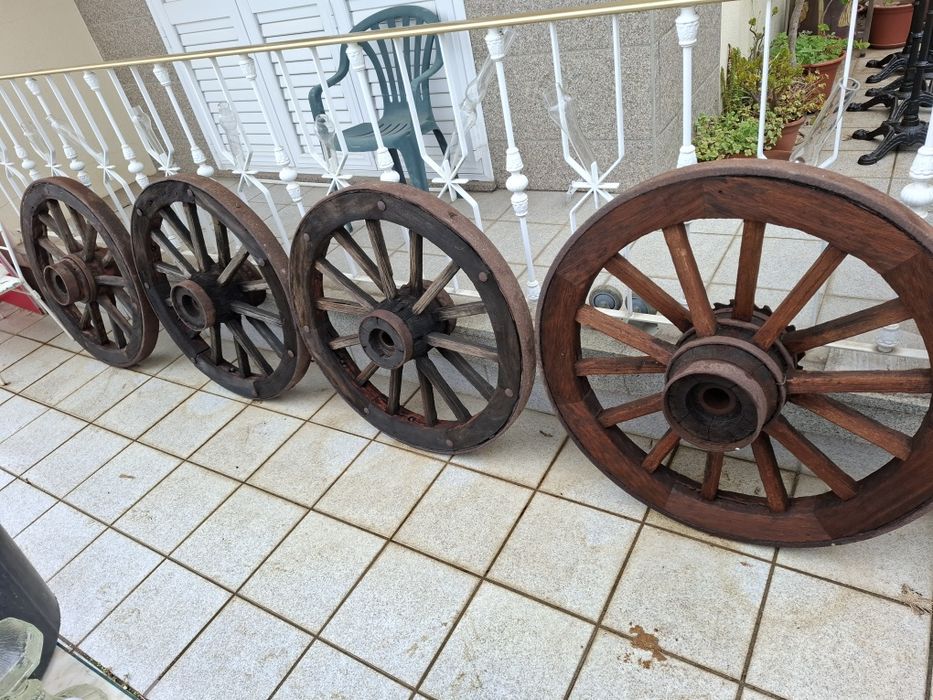 Rodas Em madeira para carroças Antigas