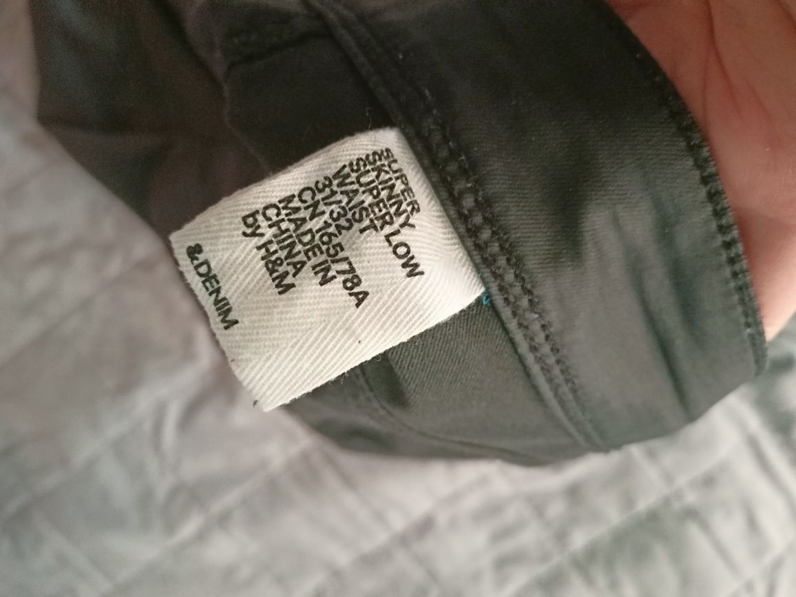 Spodnie jak eko skóra błyszczące H&M 42 XL L