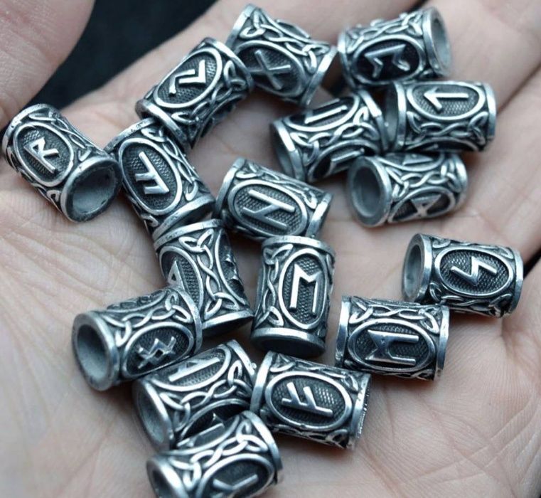 Бусины металлические "Руны Викингов"