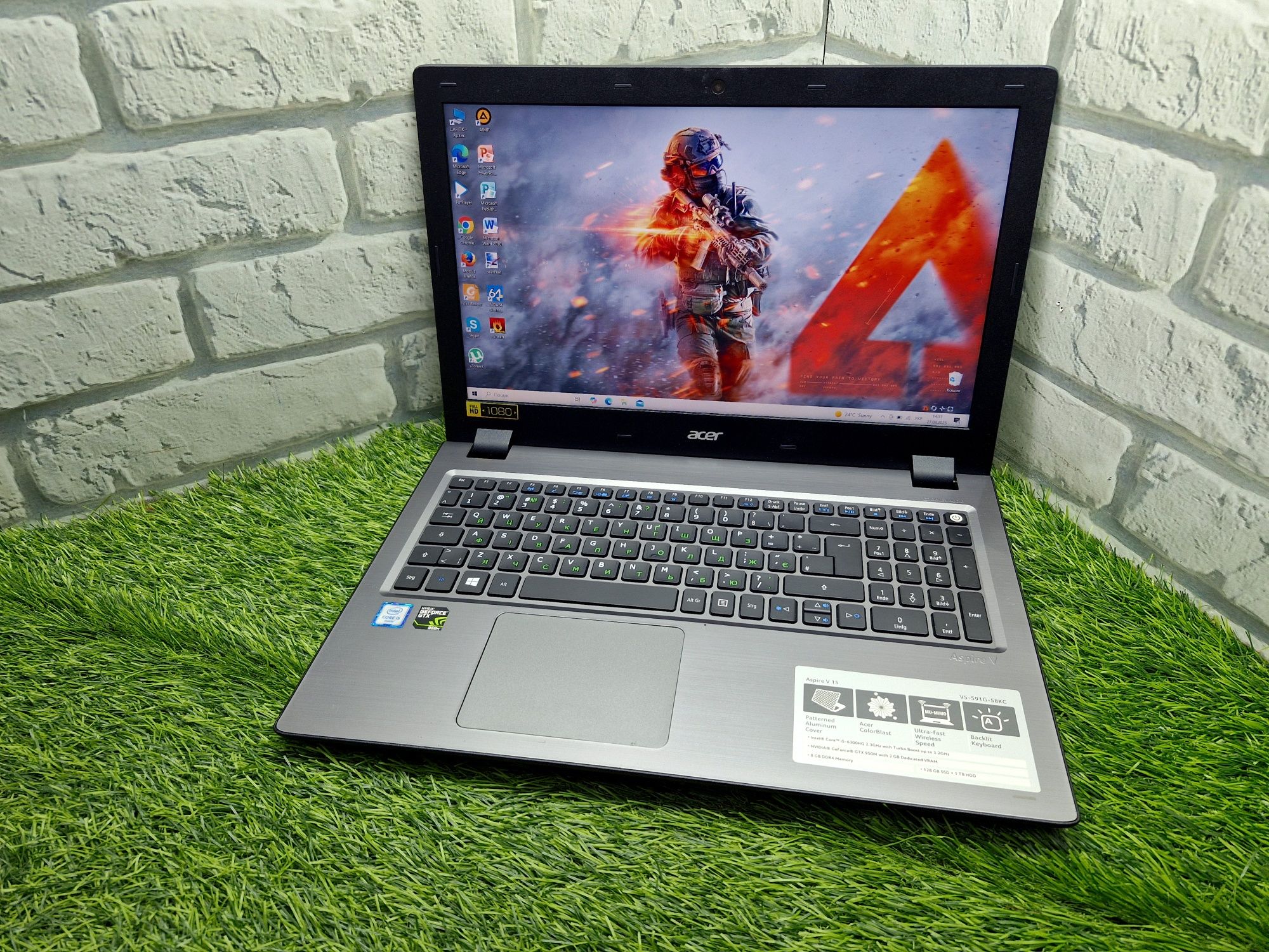 Магазин:Acer V5-591G/Core i5-6300HQ/8gb/128SSD+1TB/GTX 950M 2ГБ/Full H