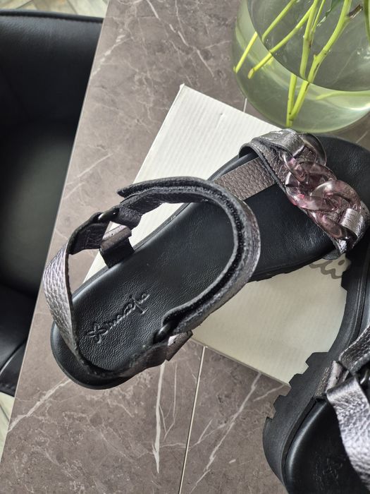 Sandały Maciejka 38 srebrny grafit