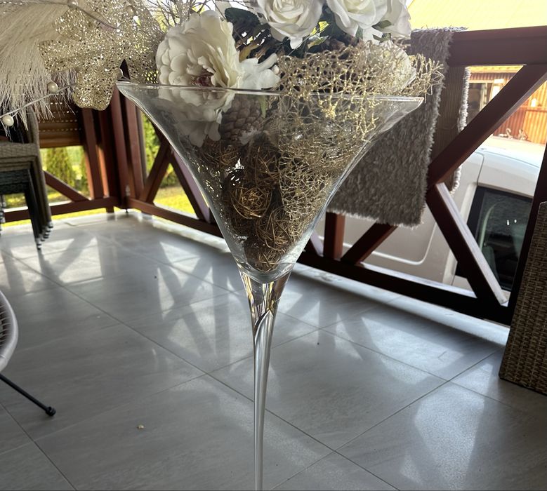 Kielich ozdobny szklany