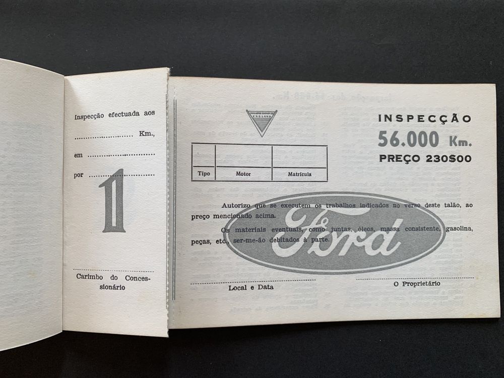 Manual de nanutenção e garantia Ford Cortina