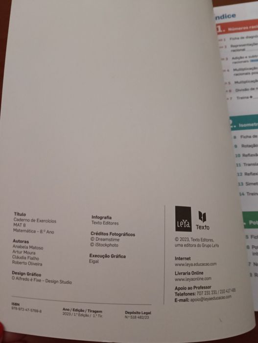 Livro de atividades matemática - Mat 8 (8° ano)