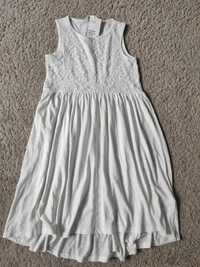 Biała sukienka 134/140 nowa h&m