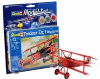 Model do sklejania REVELL 04116  MODEL SET FOKKER DR. 1 TRIPLA