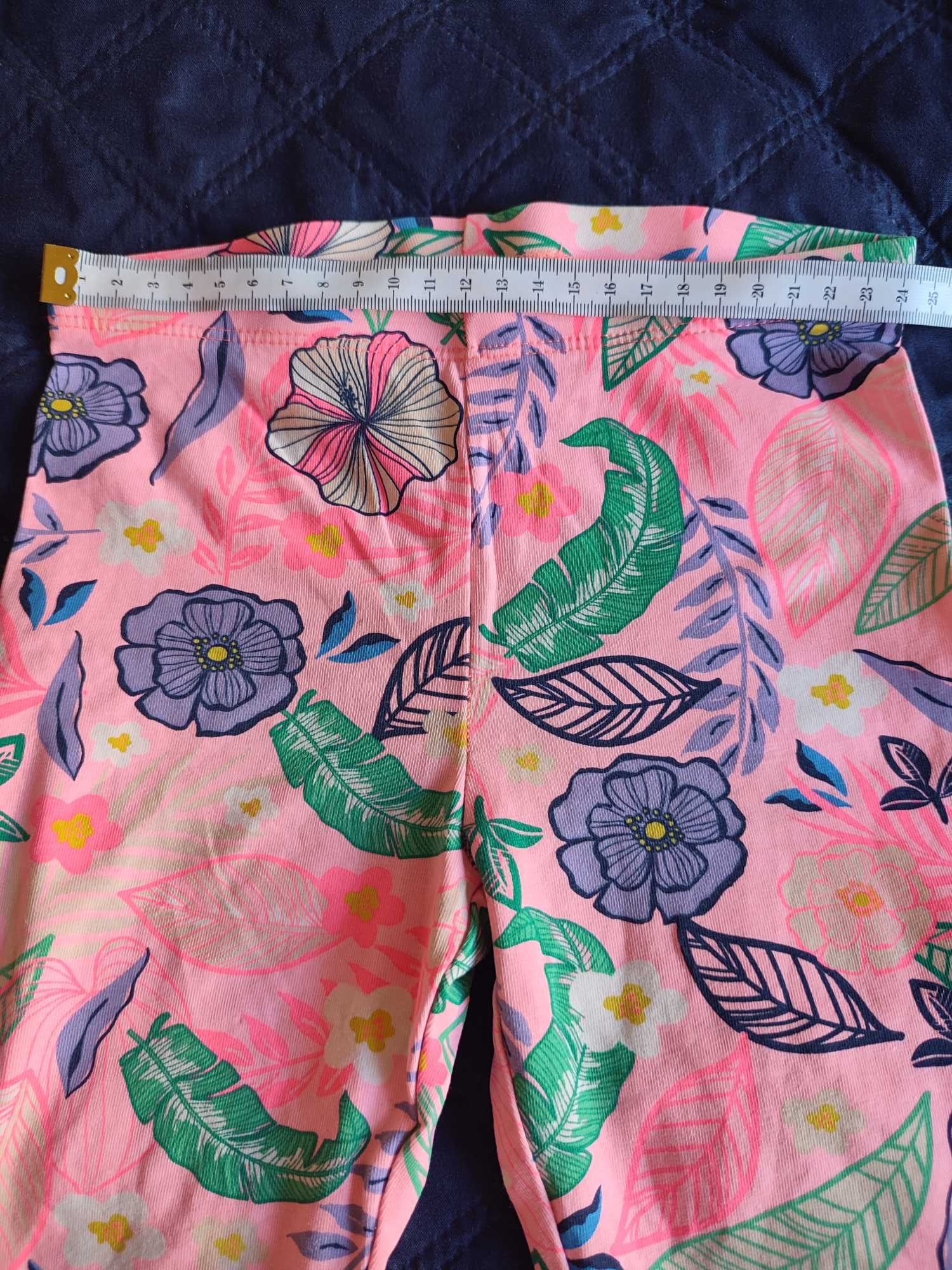 Legginsy legi 116 Nowe kwiaty neon możliwa wysyłka