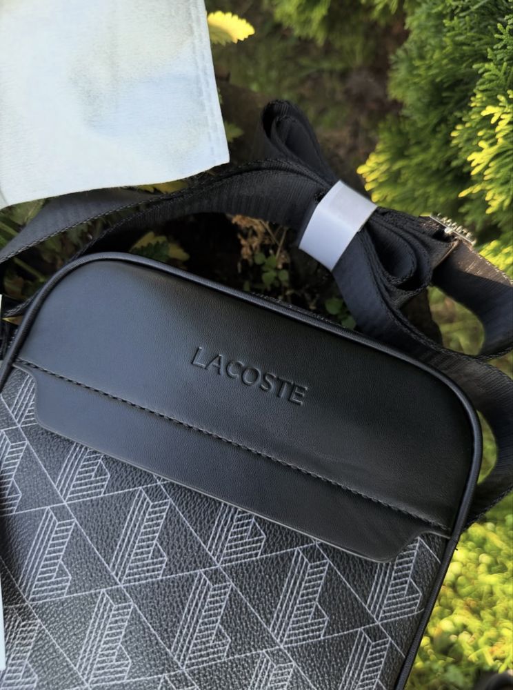 Сумка Lacoste Monogram чоловіча колір чорний