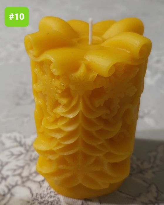Свічка декоративна з бджолиного воску #10