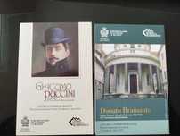 2 Moedas Comemorativas (2014) – Giacomo Puccini e Donato Bramante