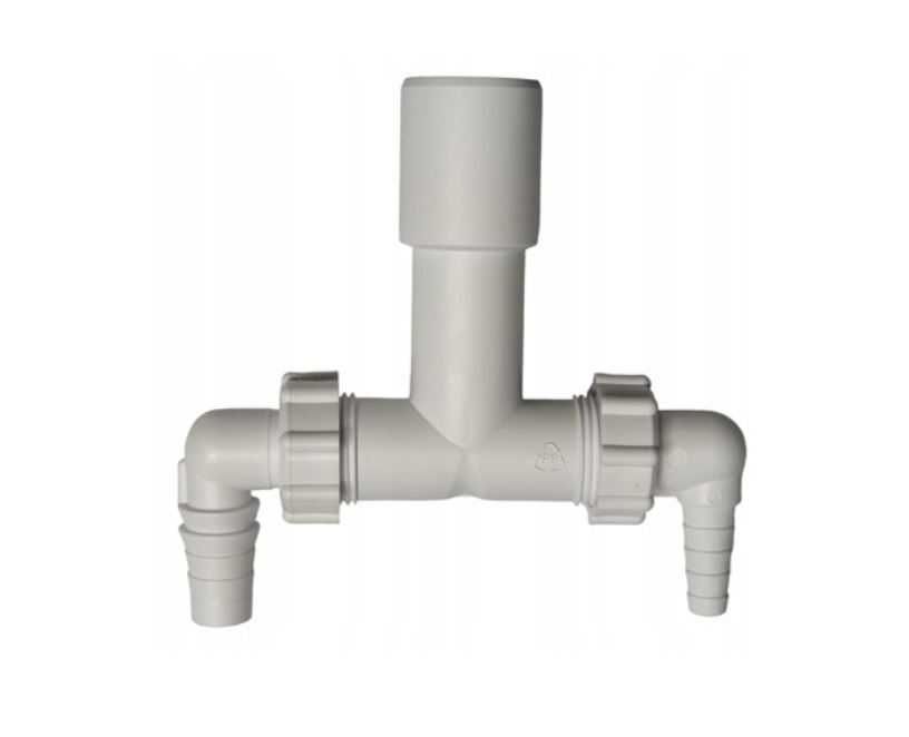 syfon podwójny 40 mm / 32mm np. do pralki i suszarki lub zmywarki