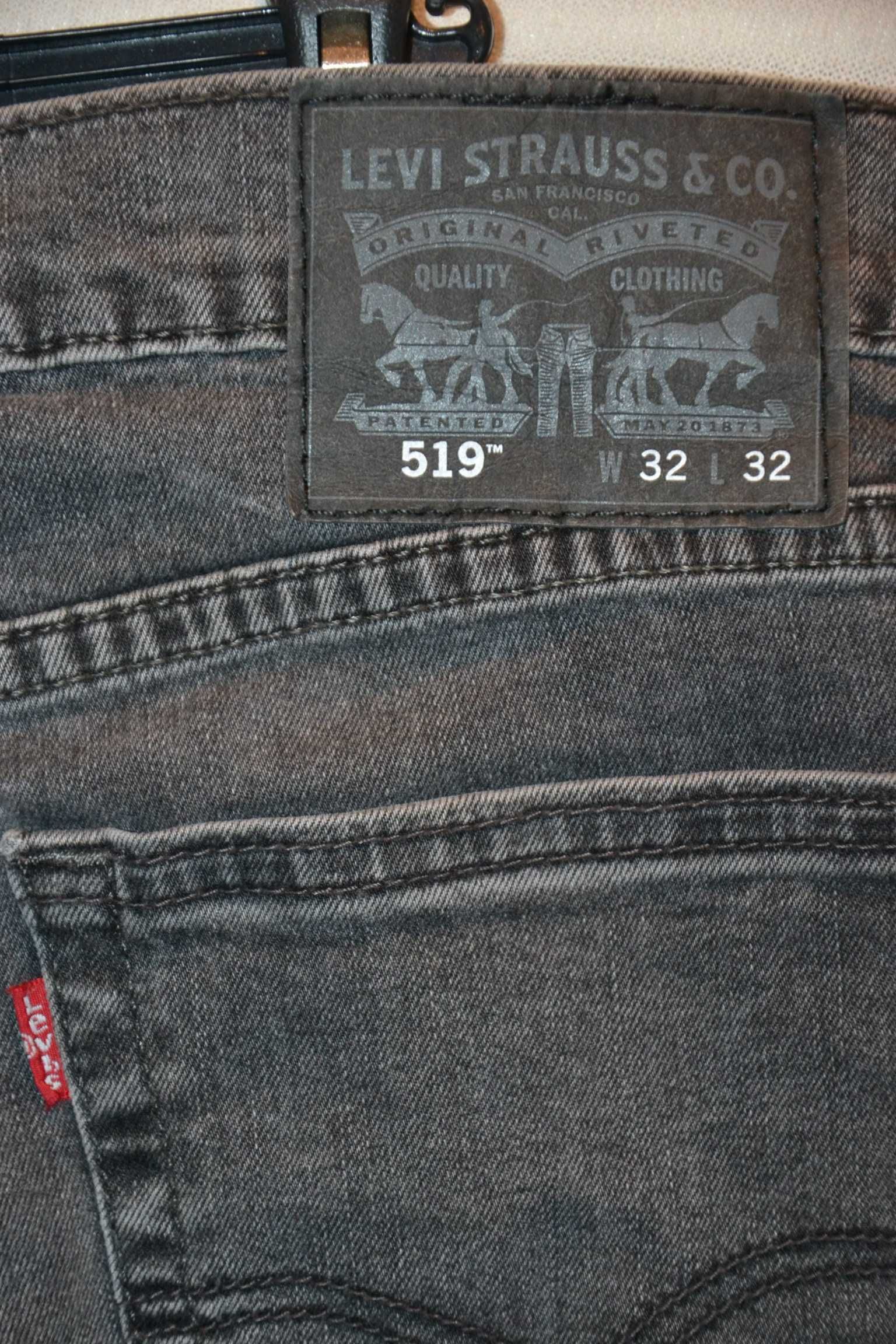 LEVI'S 519 Skinny Jeans Spodnie Męskie W32 L32 Oryginalne Super Stan