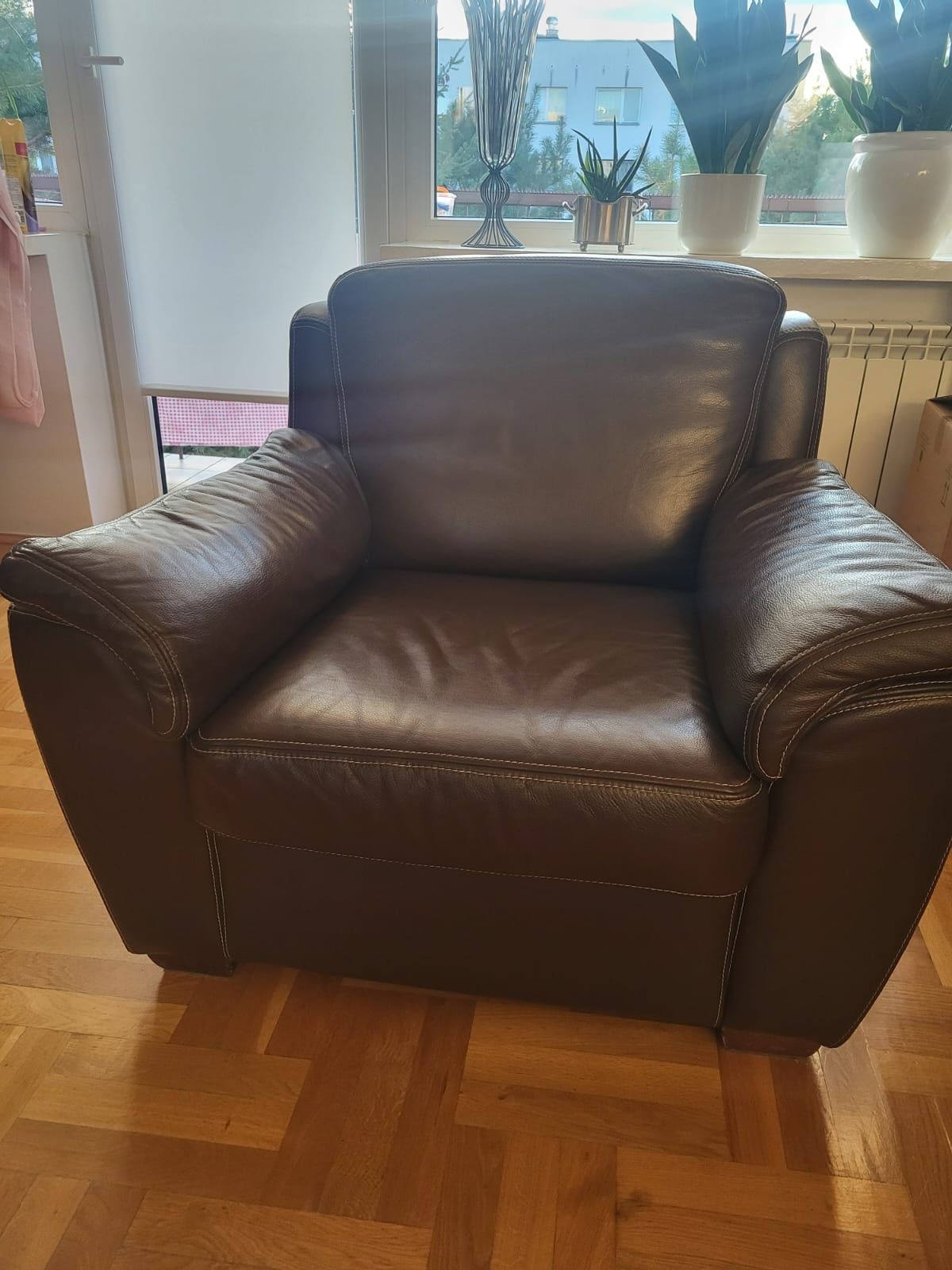 Komplet wypoczynkowy skorzany Wajnert sofa i fotele