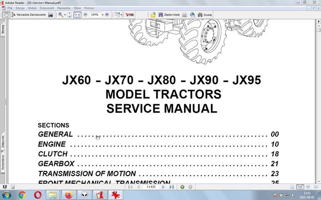 instrukcja napraw case jx60, jx70, jx80, jx90, jx95
