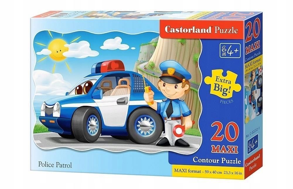 Puzzle 20 Maxi - Police Patrol Castor, Castorland