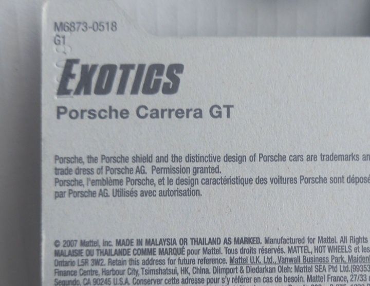 Porsche carrera GT hot wheels