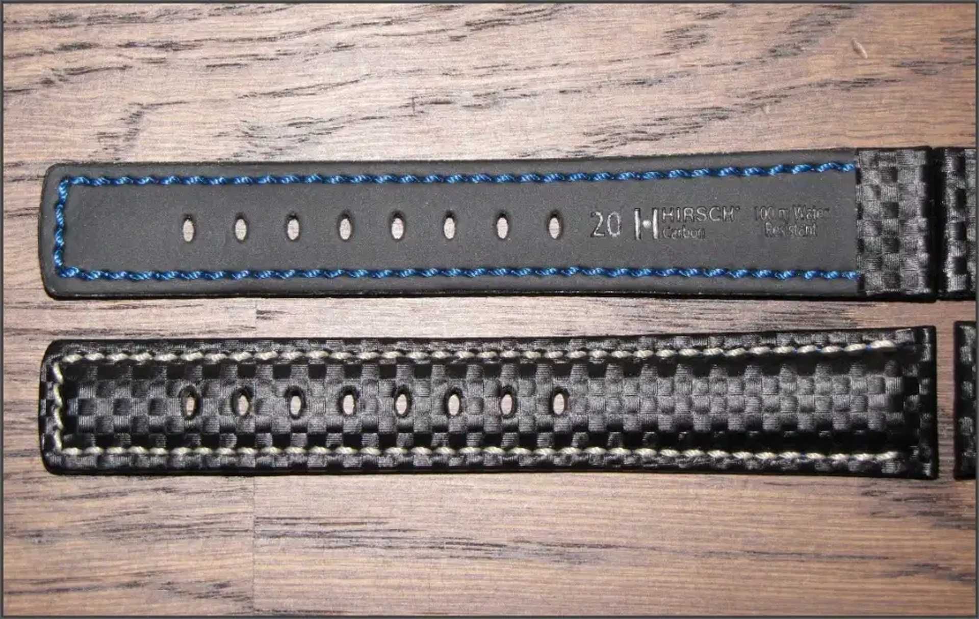 Rolex. Hirsch CARBON, 20мм, черный, длина L. Ремешок. Omega. Breitling