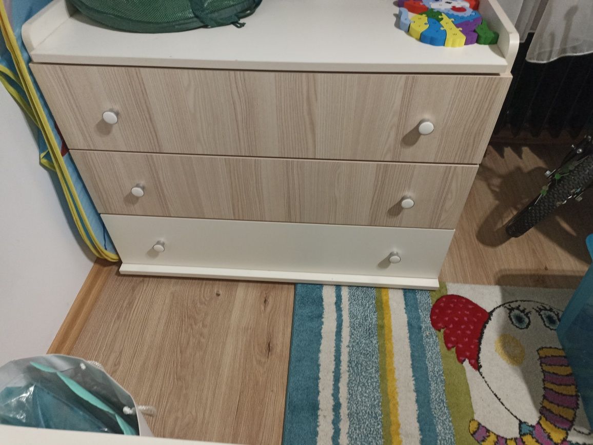 Łóżko dziecięce z komoda 3w1