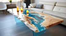 Epoxy Resin Tables Made to Order, Beach River and Live Edges Available
