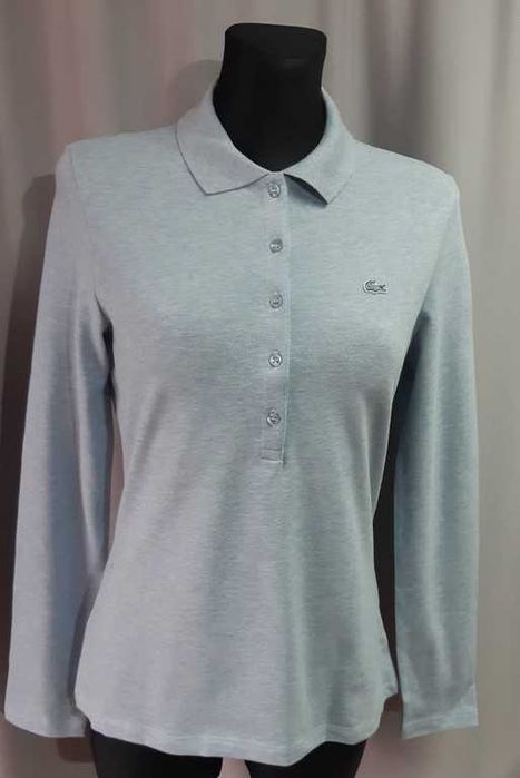 Поло голубое меланж Lacoste