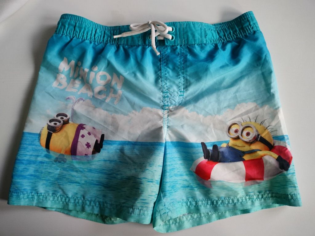 Szorty kąpielowe H&M Spodenki Minionki kąpielówki HM 122/128