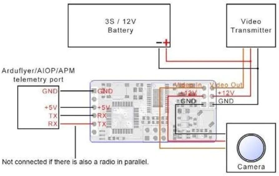 Mini OSD Flight Control Board MAVLink