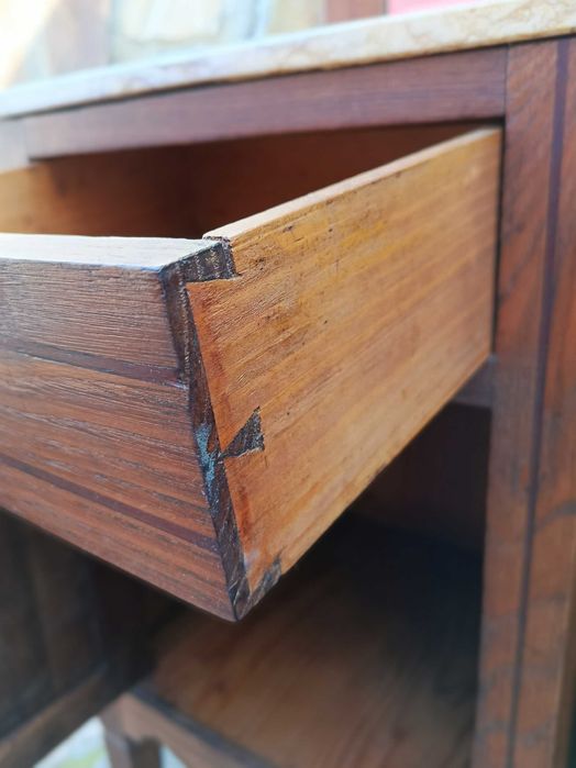 Mesas de cabeceira madeira maciça  embutidos Anos 30 1,04mt