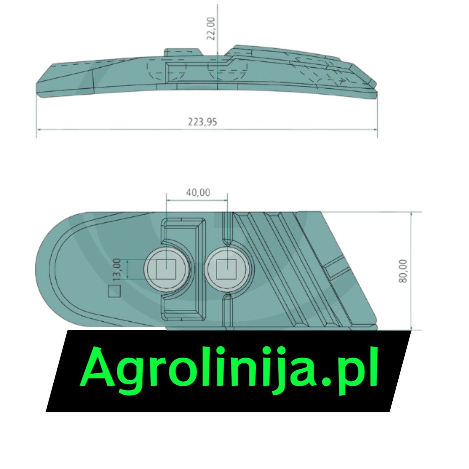 KVERNELAND Dłuto Nowość Lewe 063090 Korpus Hydrein Solidne Wzmaniane