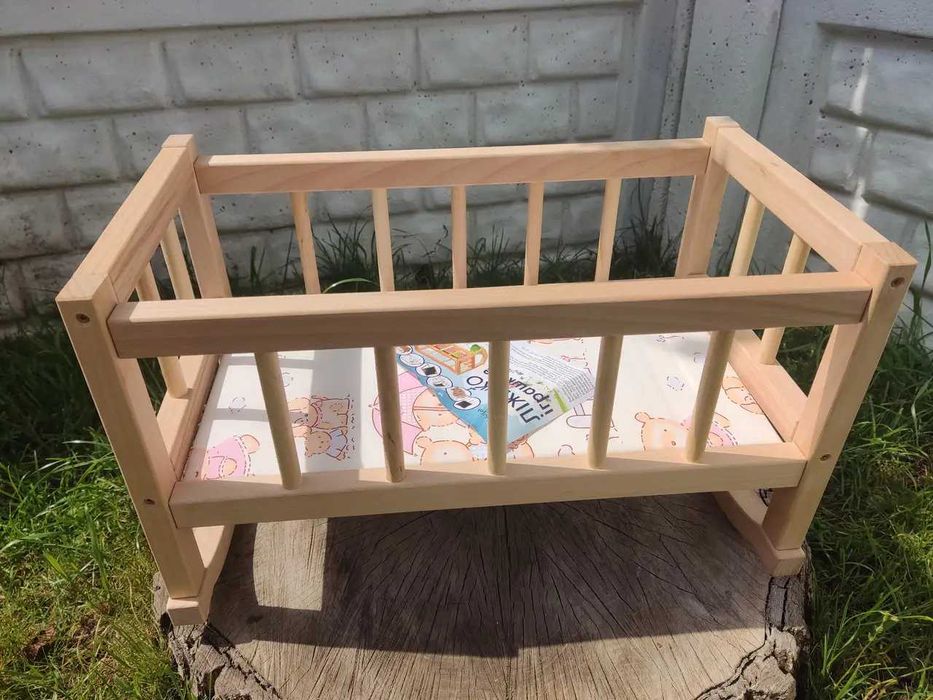 Дерев’яне ліжечко для ляльки велике Підходить для Бебі Борн ЯКІСТЬ