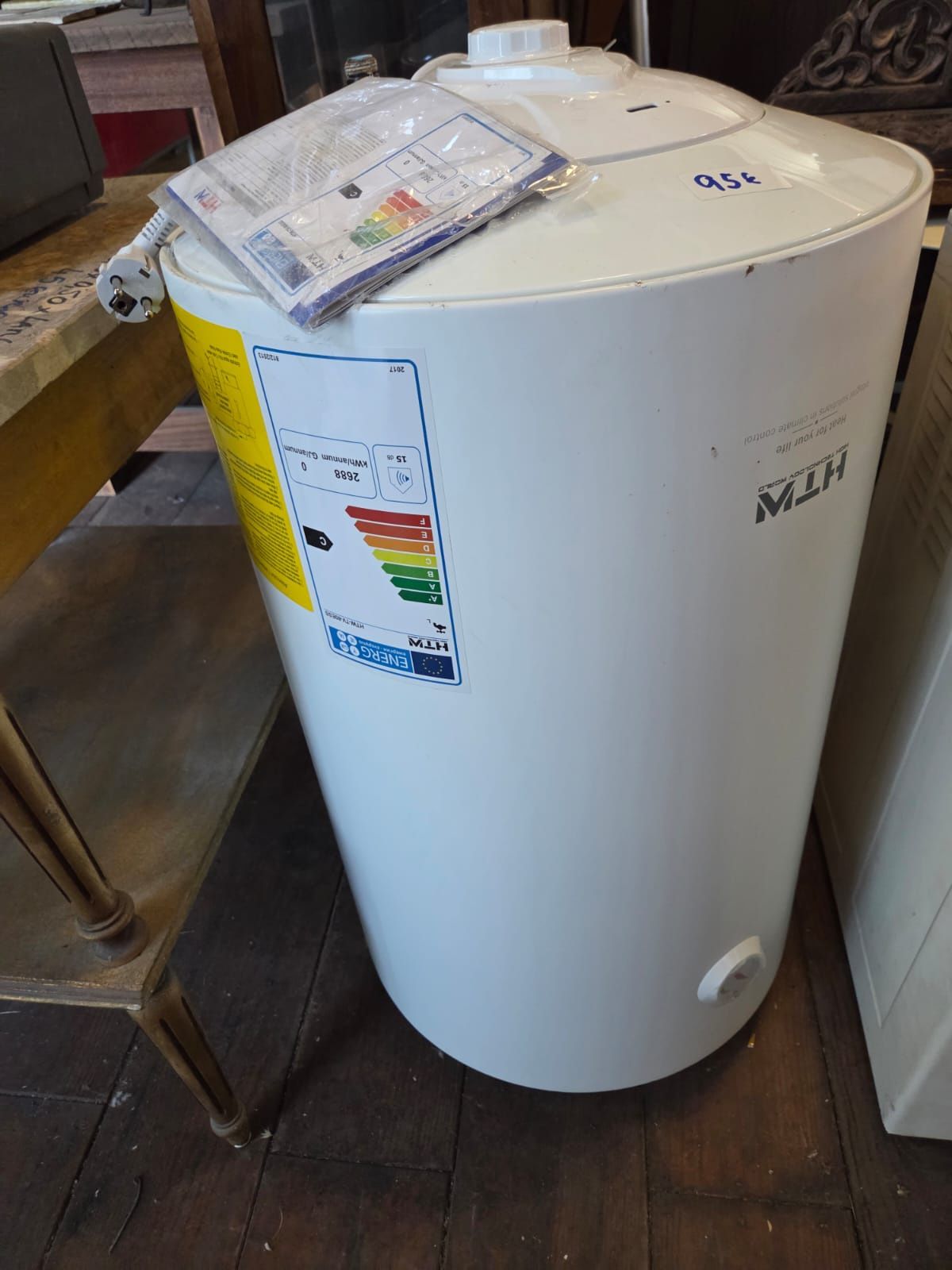 Termoaculador de 80 lts como novo