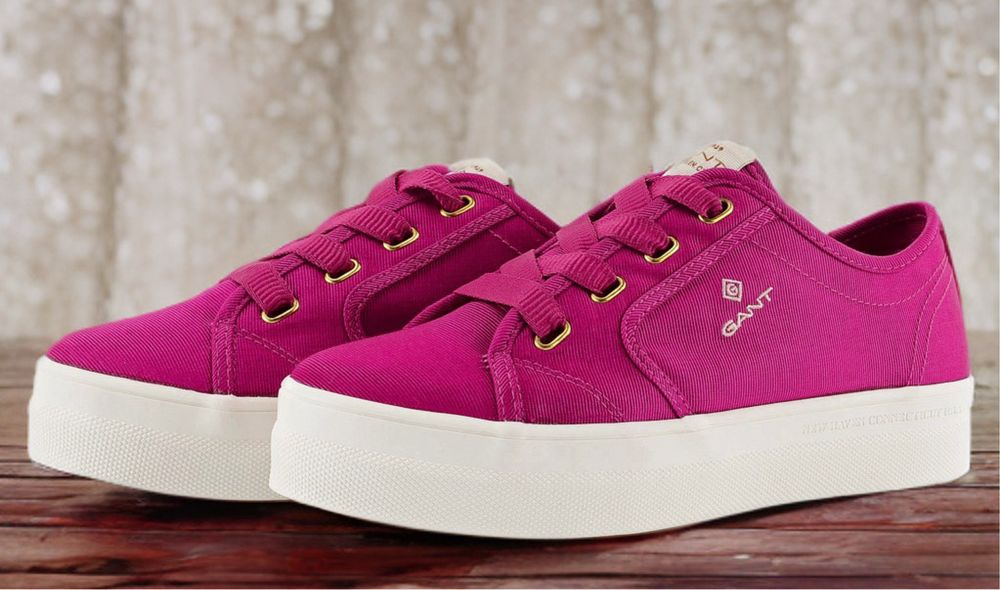 GANT Leisha sneakers tenisówki canvas fuksja fuchsia lato boho