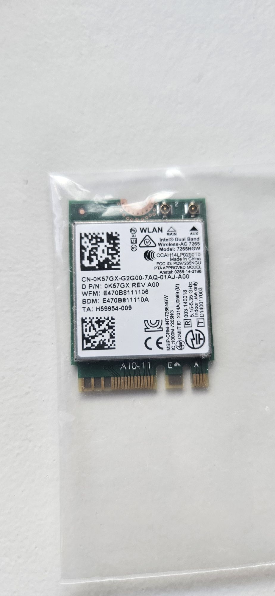 Karta sieciowa Intel Dual Band Wireless AC7265