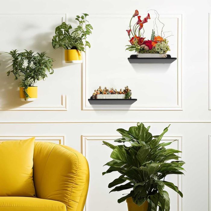 Regał, mała półka ścienna do kuchni, łazienki 11 x 10 x 2,3 cm, 2 szt.