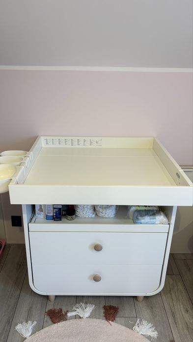 Łóżeczko Myllra 60x120 + przewijak ZESTAW jak nowy IKEA