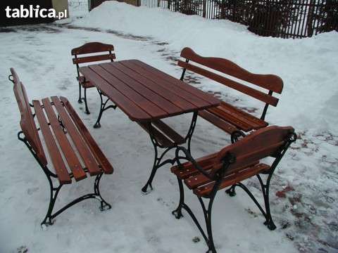 Meble ogrodowe żeliwne Metalowe Możliwość Transportu wyprzedarz po sez