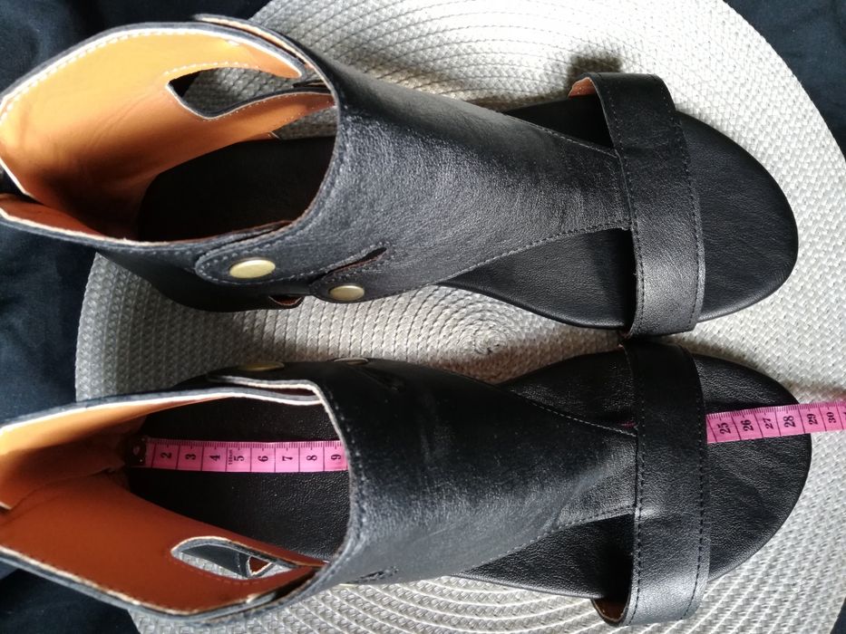 Czarne sandały 44 XXXL