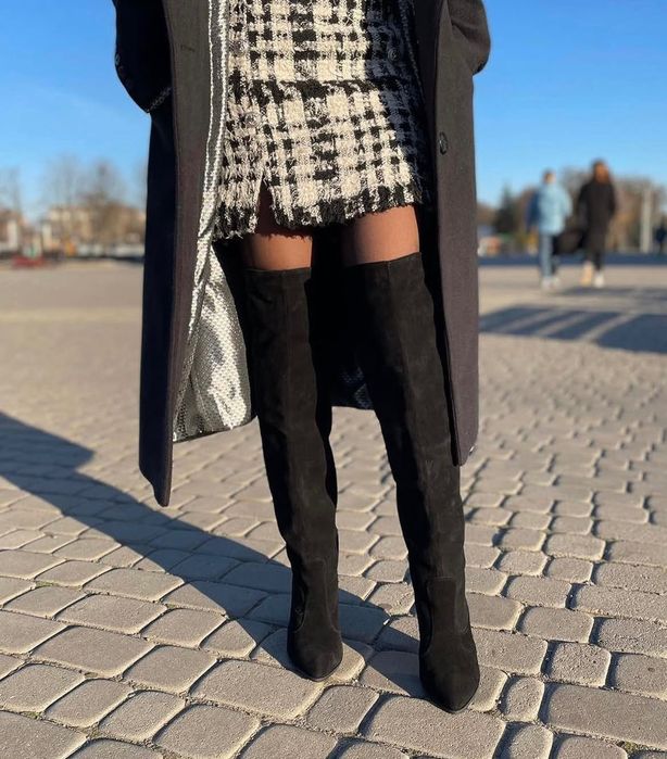 Чоботи жіночі з натуральної замші